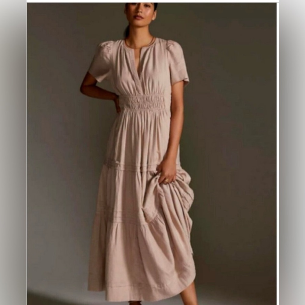 Anthropologie Somerset Linen Dress size Med